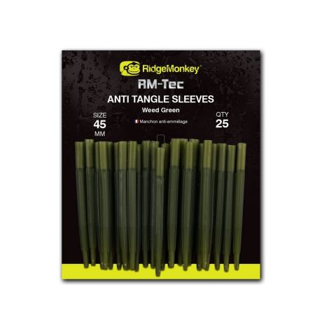Ridge Monkey- Anti Tangle Sleeves 45mm Weed Green