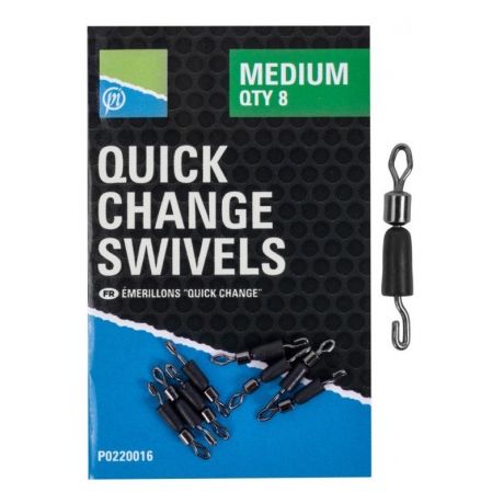 PRESTON QUICK CHANGE SWIVELS MEDIUM