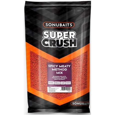 SONUBAITS SUPERCRUSH SPICY MEATY 2KG METHOD MIX