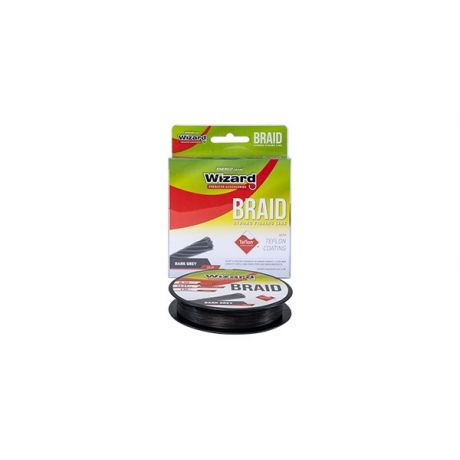 WIZARD BRAIDED LINE 0,15MM 135M DARK GREY