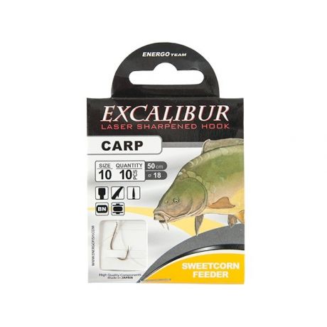 EXCALIBUR SNELLED HOOK CARP SWEETCORN FEEDER 8