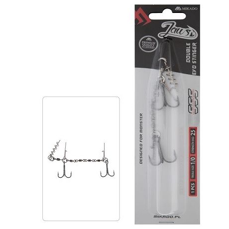 MIKADO DOZBROJKA Z KRĘTLIKÓW JAWS EVO STINGER XL - 35KG/KOTWICE 2/0