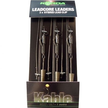 KORDA LEADCORE HYBRID LEAD CLIP WEED/SILT 3SZT