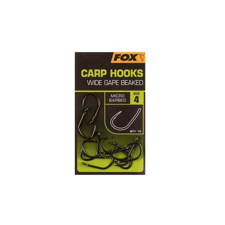 FOX CARP HOOKS WIDE GAPE BEAKED SIZE 4