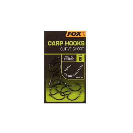 FOX CARP HOOKS CURVE SHANK SHORT BEAKED SIZE 4