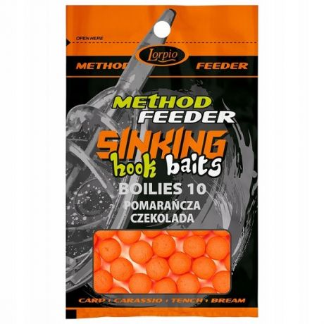 LORPIO HOOK BAITS SINKING BOILIES 10MM CZEKOLADA-POMARAŃCZA