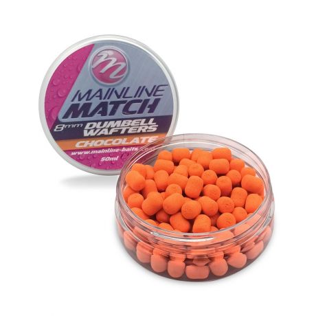 MAINLINE MATCH DUMBELL WAFTERS 8MM ORANGE CHOCOLATE