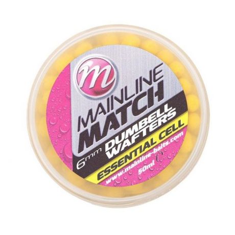MAINLINE MATCH DUMBELL WAFTERS 6MM YELLOW ESSENTIAL CELL