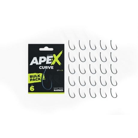 RIDGE MONKEY APE-X CURVE BARBED SIZE 4 BULK PACK