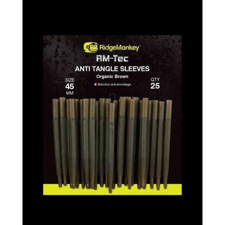 Ridge Monkey- Anti Tangle Sleeves 45mm BROWN