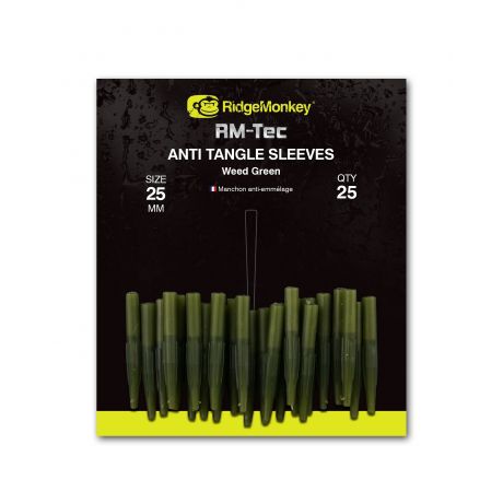 Ridge Monkey- Anti Tangle Sleeves 25mm Weed Green
