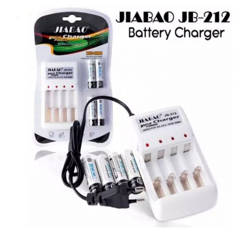 Ładowarka Jiabao AA AAA + 4 AKUMULATORKI 600mAh