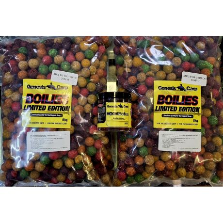 GENESIS CARP MIX RYBNO-OWOCOWY 5KG 20mm + 5KG GRATIS + KULKI HACZYKOWE 20MM GRATIS!