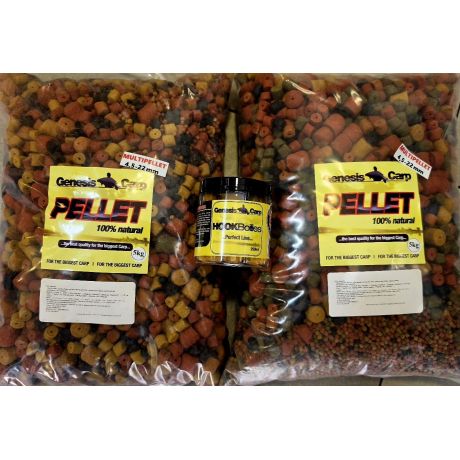 GENESIS CARP MULTIPELLET 4-22MM 5KG + 5KG + KULKI HACZYKOWE 20MM GRATIS