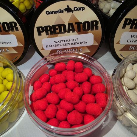 GENESIS PREDATOR Wafters Halibut-Brzoskwinia 11x9mm