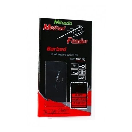 MIKADO Przypony method feeder RIG 10CM HAIR size 8