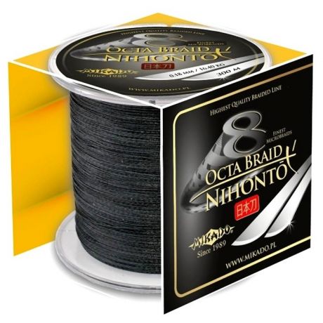 MIKADO PLECIONKA CARP OCTA BRAID BLACK 0,18mm 600m